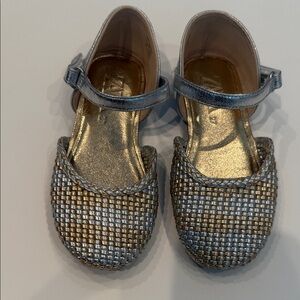 Zara Kids' Metallic Gold and Silver Dress Shoes